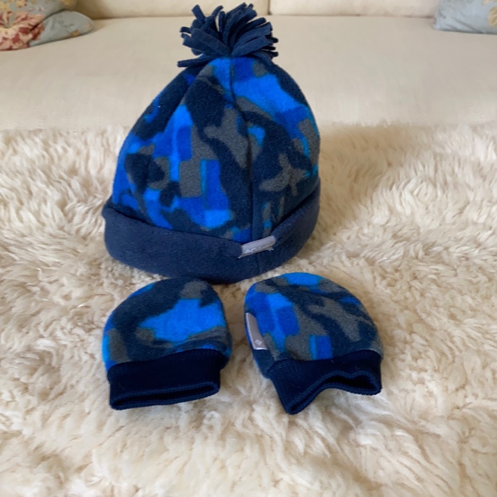 Columbia fleece hat and mittens - infant